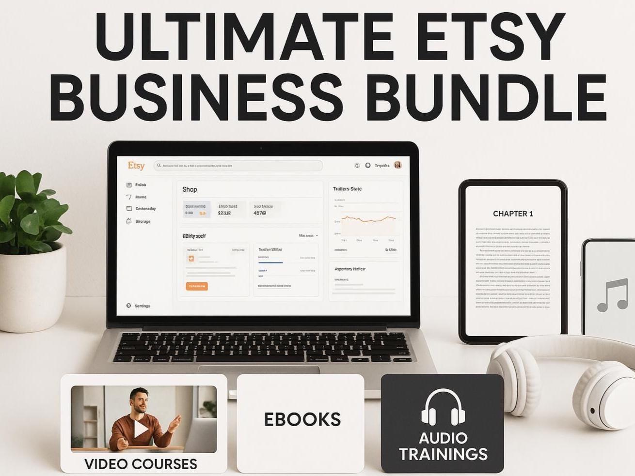 Ultimate Etsy Business Bundle | Video Courses + Ebooks | Complete Training Package | Instant Download
