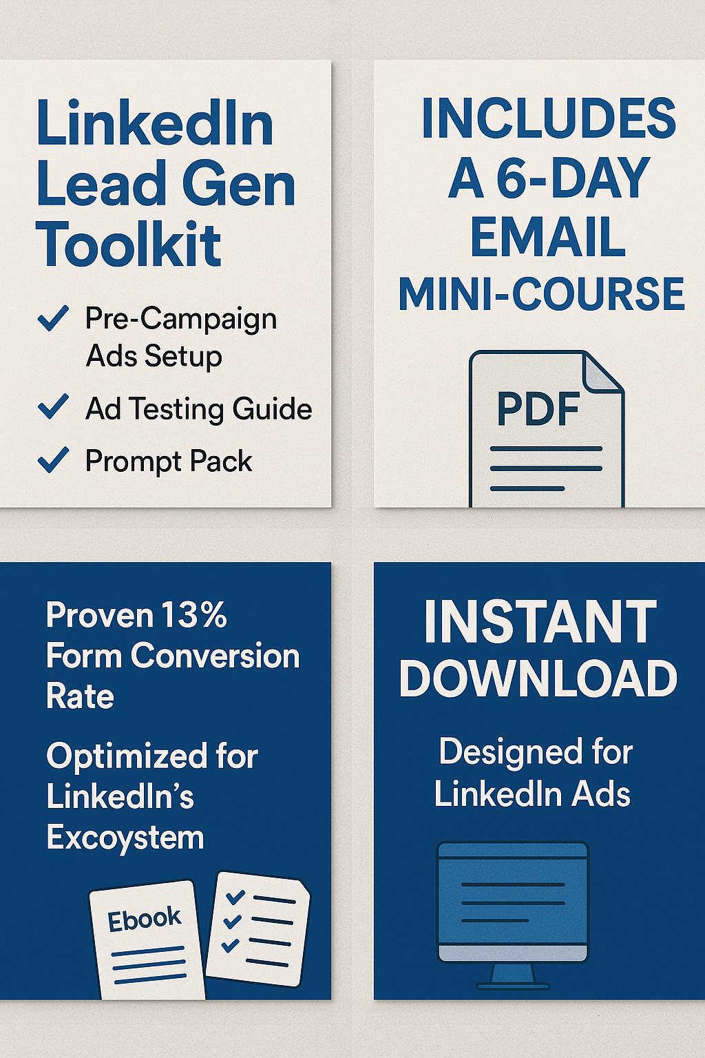 Ultimate LinkedIn B2B Lead Generation Bundle | Ads Setup, Creative, Lead Forms, Testing + Mini-Course