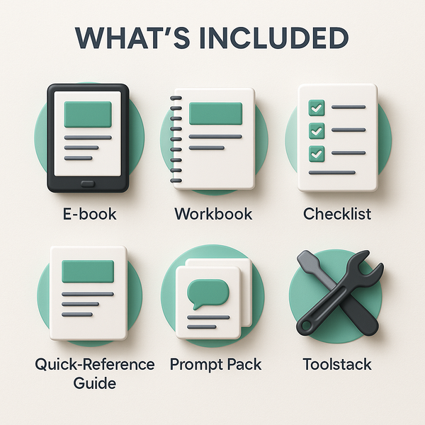 Icons representing various resources with labels on a white background