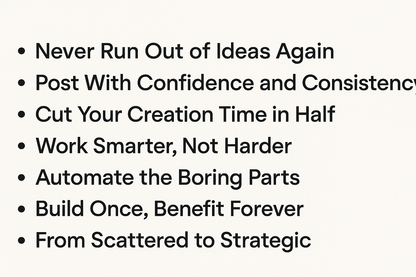 List of productivity tips on a white background