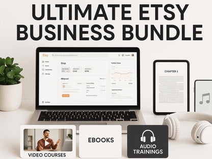 Ultimate Etsy Business Bundle | Video Courses + Ebooks | Complete Training Package | Instant Download