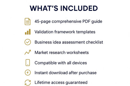 List of included items in a product package on a white background