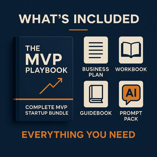 The MVP Playbook | Business Plan eBook to Launch Your Startup, Validate Your Idea and Build a Product | Entrepreneur Guide & Startup Planner