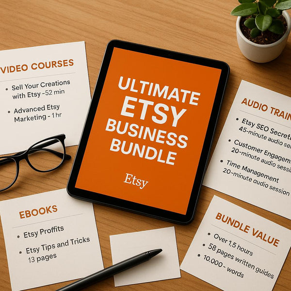 Ultimate Etsy Business Bundle | Video Courses + Ebooks | Complete Training Package | Instant Download