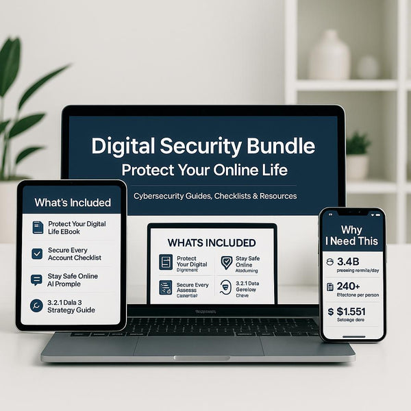 Digital Security Bundle: Protect Your Online Life | Cybersecurity Guides, Checklists & Resources | Password Manager, Backup Strategy